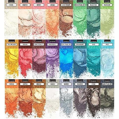 Mica Powder Set for Epoxy Resin, Soap Making, and Nails Cover