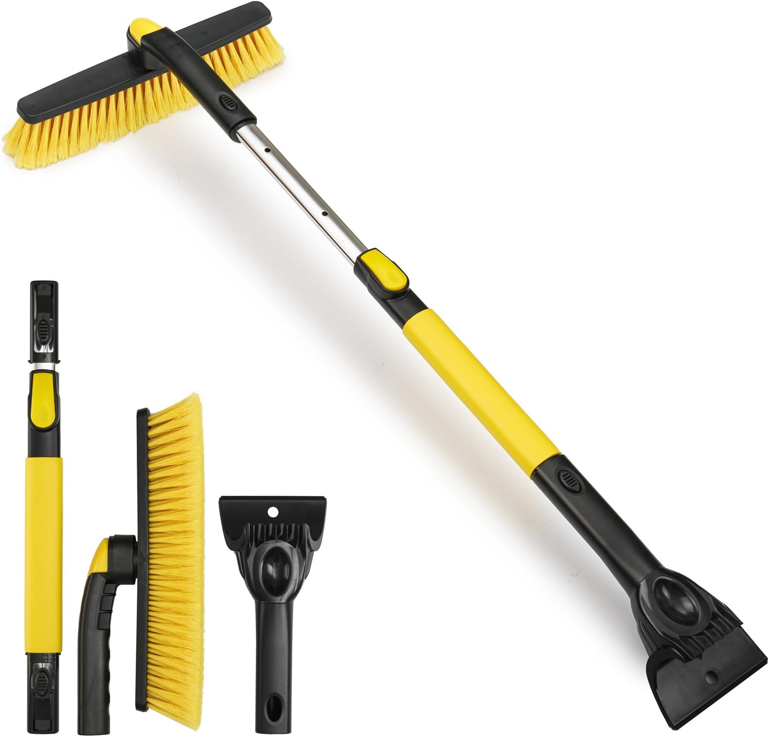 CGACOL Car Snow Brush Ice Scraper Remover 42 inch Extendable Long