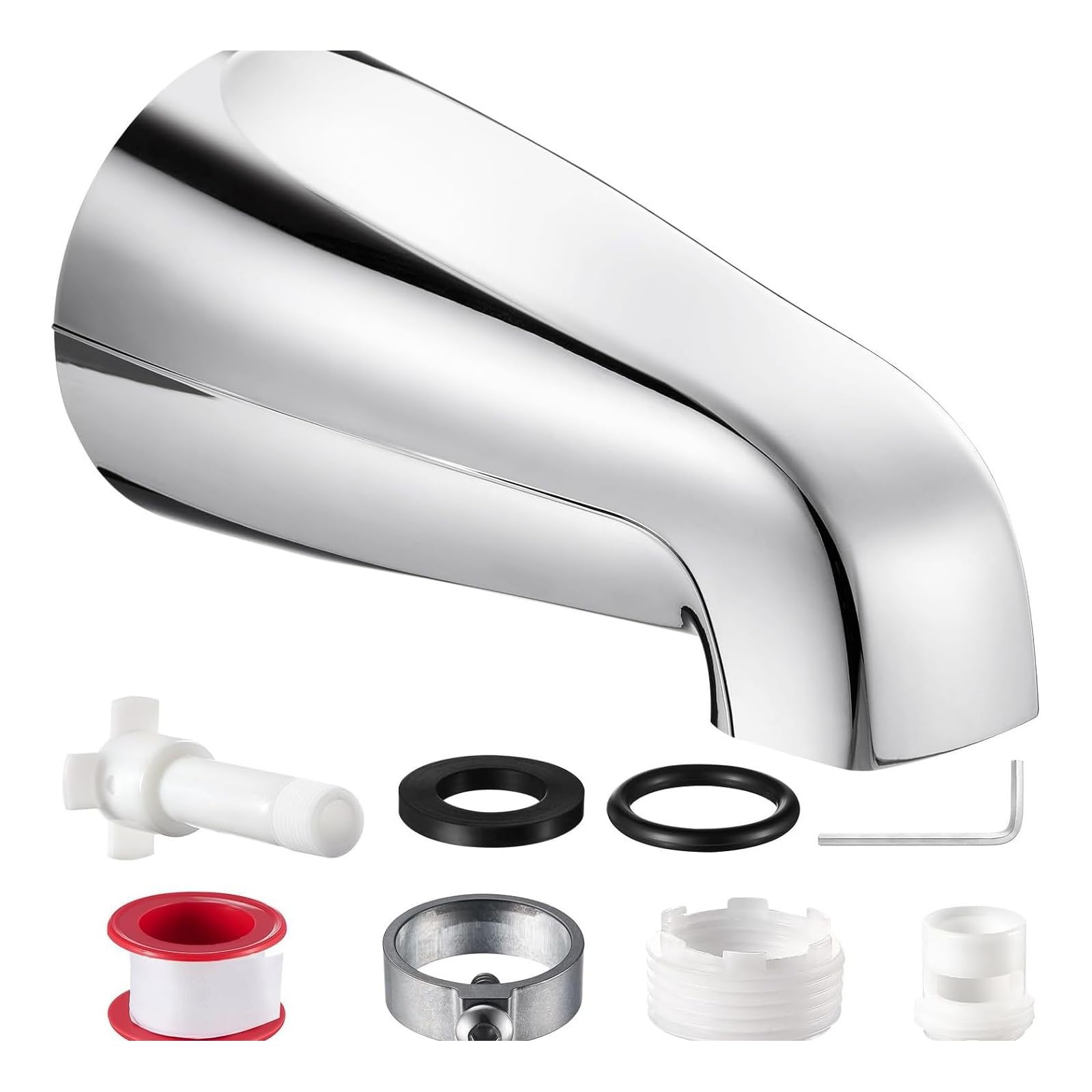 Tub Spouts Chrome Bathtubs Faucet Outlet Directs Water Into Tub for Everyday Bath Filling and Bathroom Upgrades Faucet Outlet