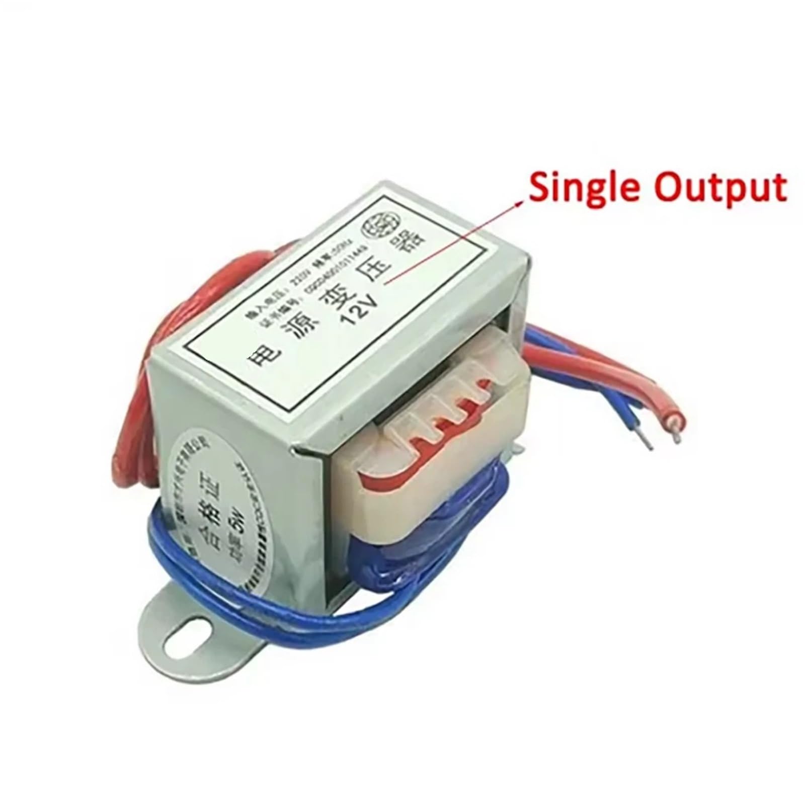 Transformator mocy 30 W, 25 W, 20 W, 15 W, 10 W, 8 W, 5 W, 3 W, wejście AC 220 V, 50 HZ, wyjście AC 6 V, 9 V, 12 V, 15 V, 18 V, 24 V, pojedynczy V, 2 linie, 1 sztuka (15 W, wyjście AC 24 V)