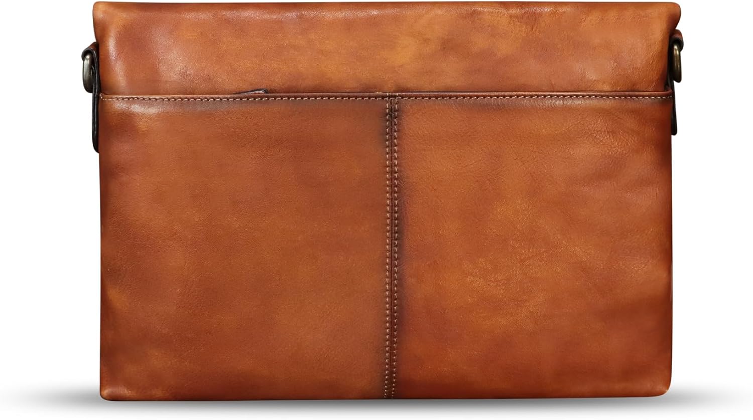 IVTG Genuine Leather Messenger Bag and Clutch Purse for Men and Women Leather Shoulder Bag Crossbody Satchel Purse with Strap