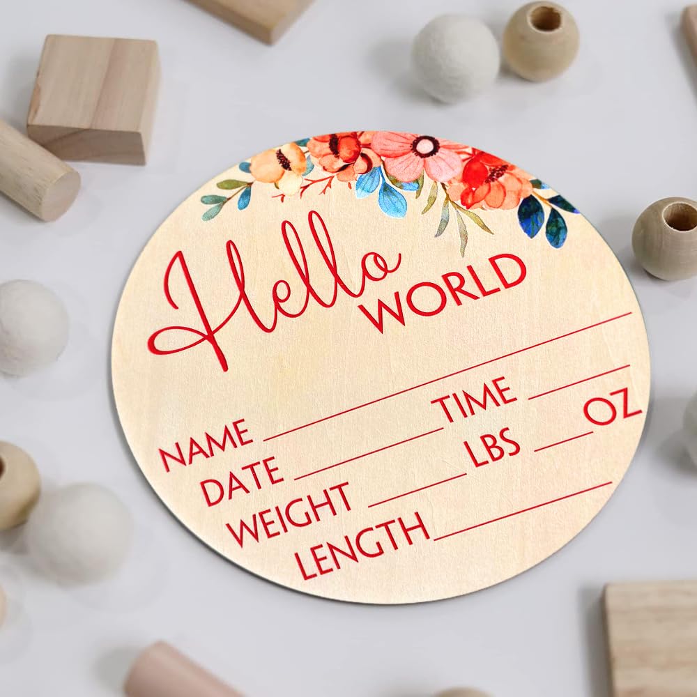 Birth Stat Sign for Newborn Baby, 6