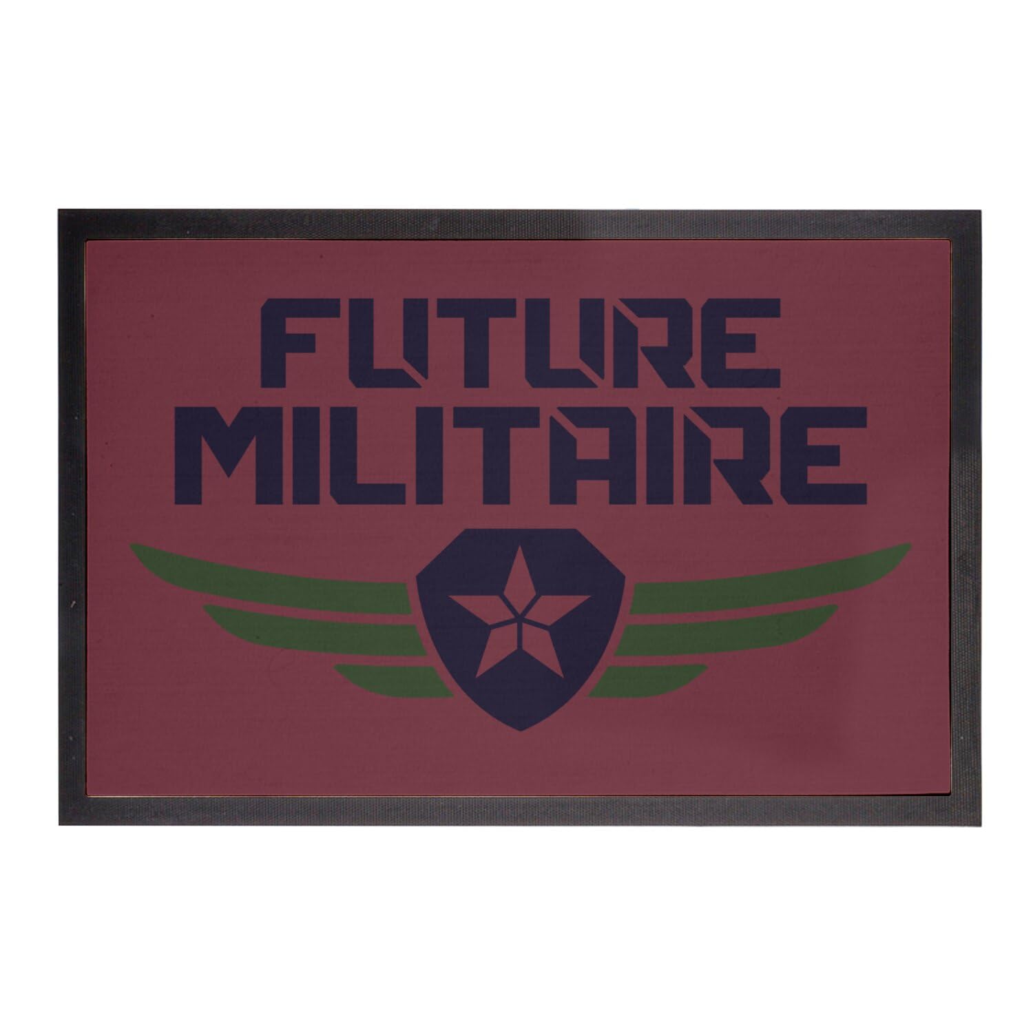 Paillasson rouge armée de 60x40cm imprimé futur militaire pour l'entrée