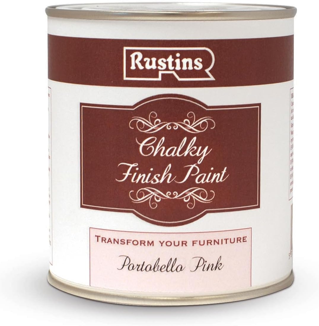 Rustins Chalky Finish Paint Portobello Pink 250ml