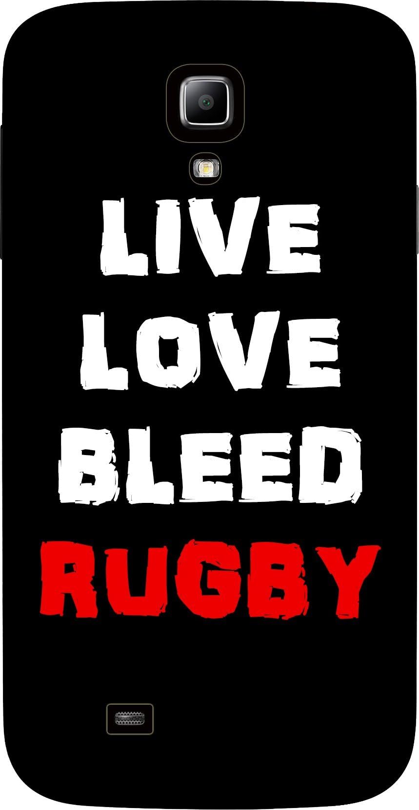 Live Love Bleed Rugby Black Samsung Galaxy S4 ** Mini ** High Gloss Phone Cover Case Photo Quality - 3D Full Wrap Design