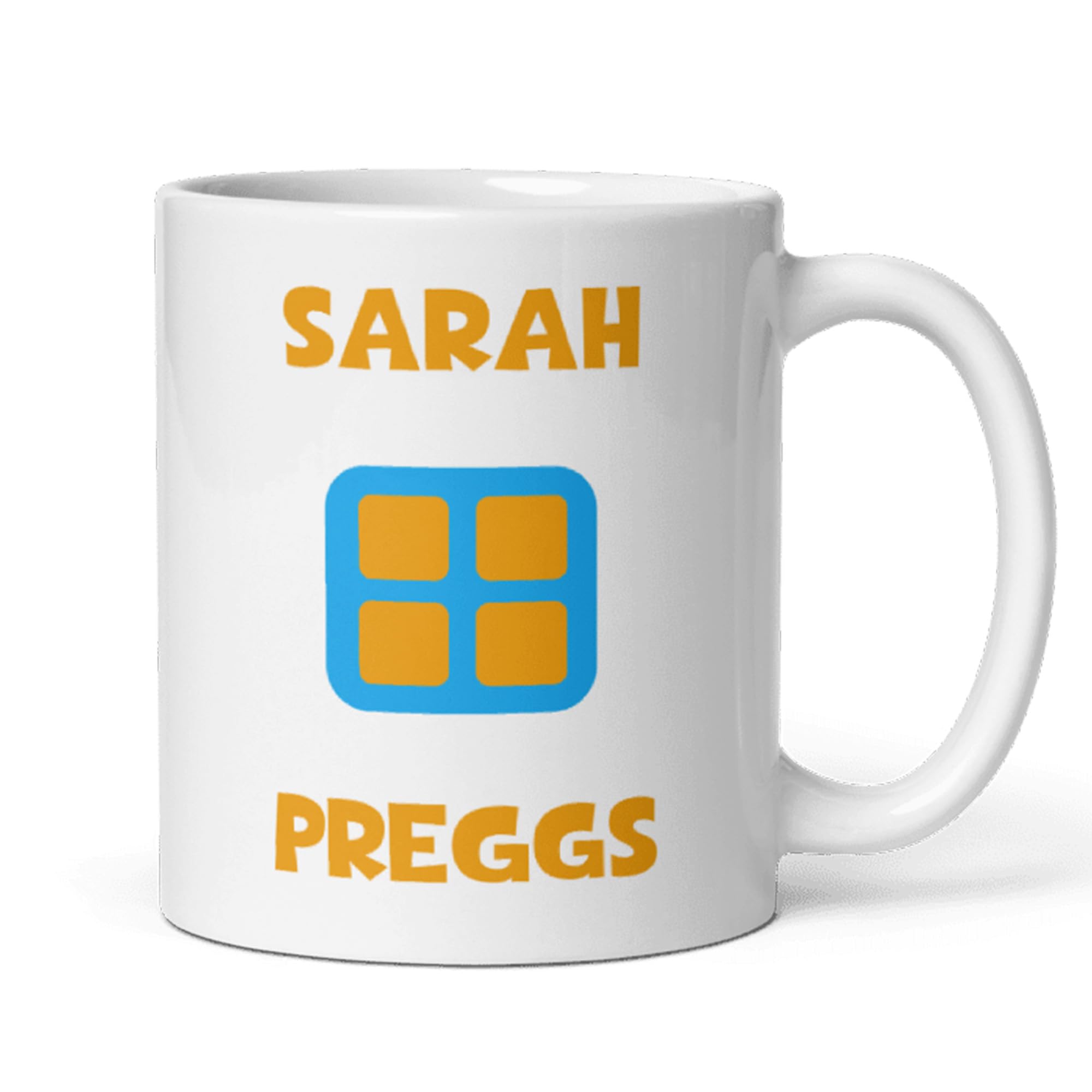 Confidently Quirky - Funny Personalised Preggs Pastry Pregnancy White Mug, Funny Mum To Be Mug, Cute Baby Shower Gift, Congratulations Pregnancy, Funny Maternity Leave