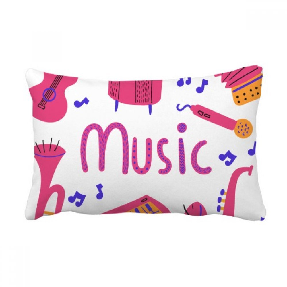 Coussin de guitare et trombone multicolore pour soulager le dos sur un fauteuil de bureau