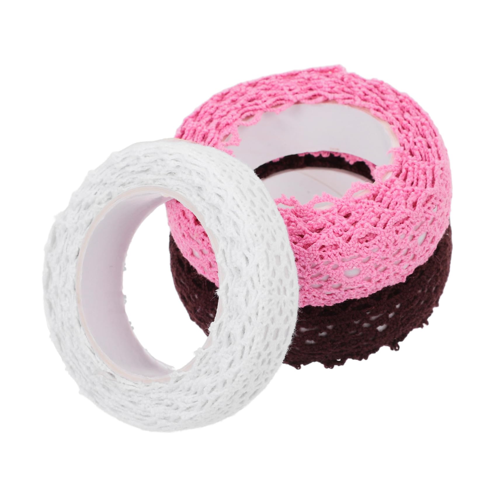 Housoutil 5 Series Cinta De Encaje Cintas De Encaje Para Manualidades Cintas De Autoadhesivas Cintas Adhesivas Cordón Cinta Washi De Cinta Decorativa De Tela 3 Rollos*5