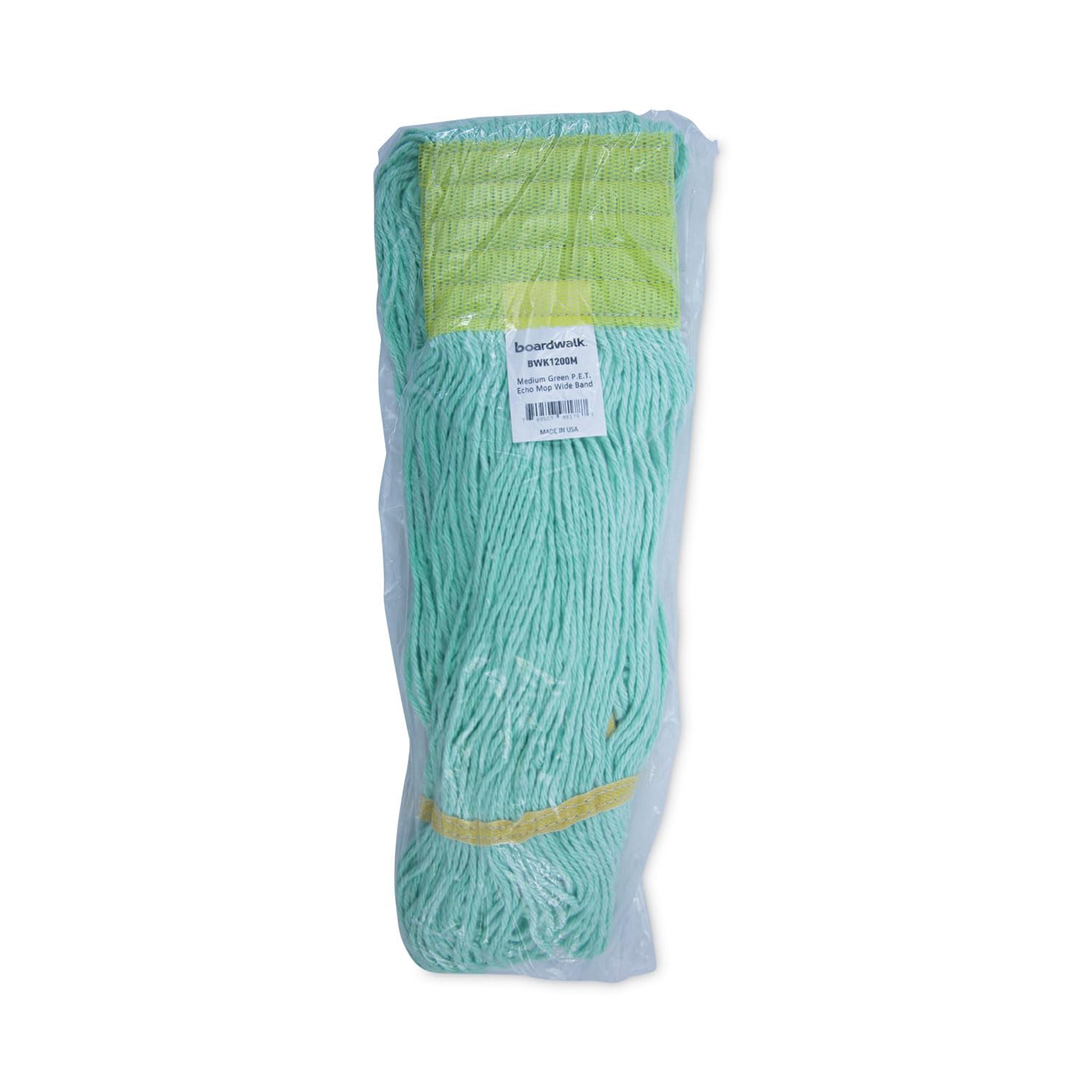 Boardwalk UNS 1200M Ecomop Looped-End Mop Head, Recycled Fibers, Medium Size, Green (Pack of 12)