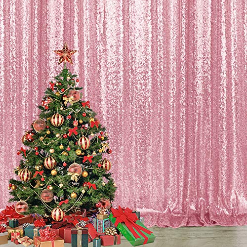 Telones de Fondo Rosa con Lentejuelas 2x8FT 2 unidades miniatura 7