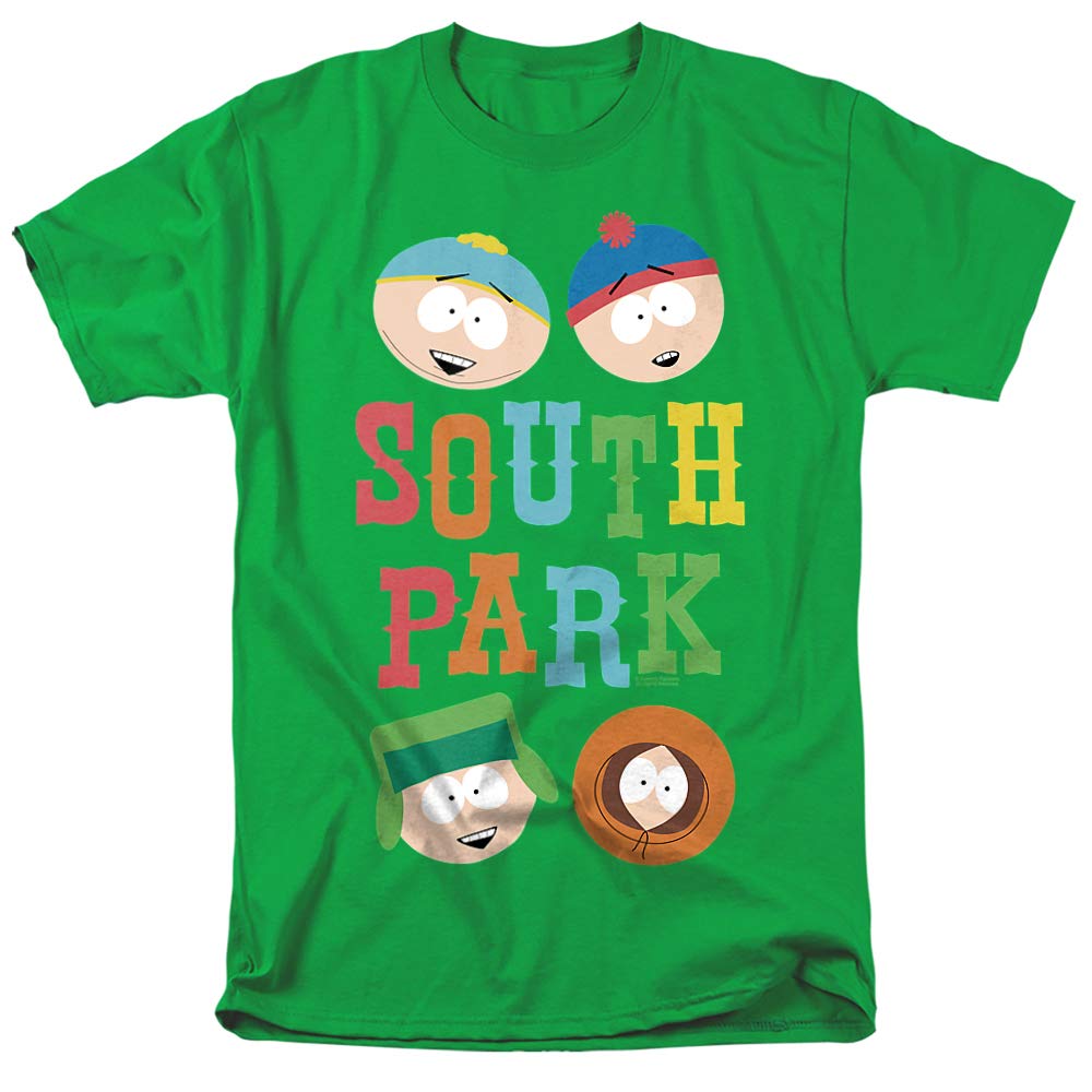 South Park Best Buds Unisex T Shirt, Kelly Green, XXX-Large
