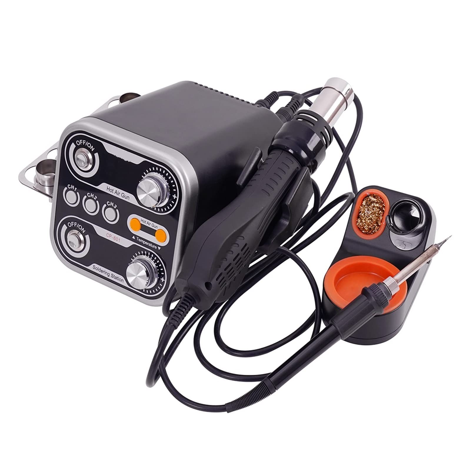 Estación de soldadura, 76 0W CP-601 2 IN1 Soldado eléctrico Pistola de calor aire caliente REEMBRACIÓN DE RELABILIDAD LA SOLLO Soldadura Beer Reparación chips
