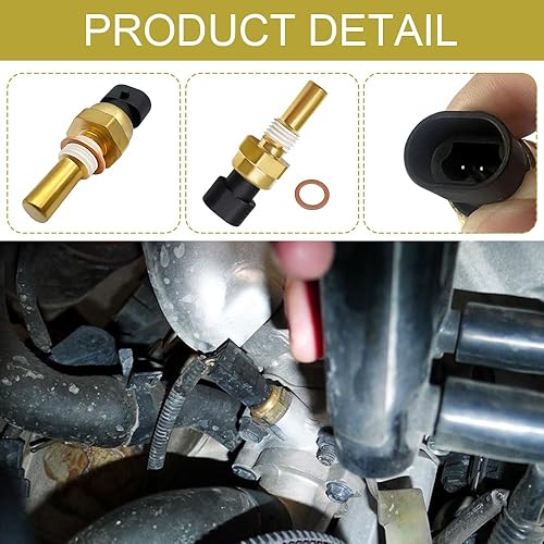 Miniatura 3 de Sensor de temperatura del refrigerante del motor, sensor de temperatura del agua, sensores de temperatura ECT reemplazar 12608814 213-4333 15326388,