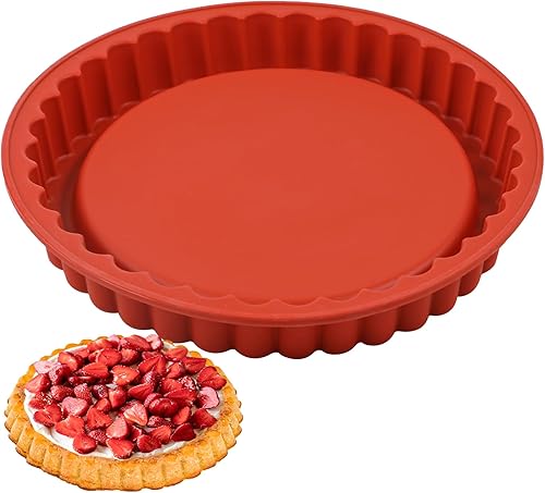Miniatura 8 de Webake - Molde de silicona para tartas (9,5 pulgadas, antiadherente, para pizza)
