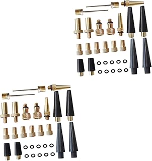 INOOMP Bomba de ar de ferramenta 60 peças/conjunto bomba de ar de válvula para infláveis bomba de ar para pneus adaptador de válvula de ciclo adaptador de bomba de bicicleta adaptador Schrader kit de enchimento de agulha adaptador acessórios de bicicleta pneu