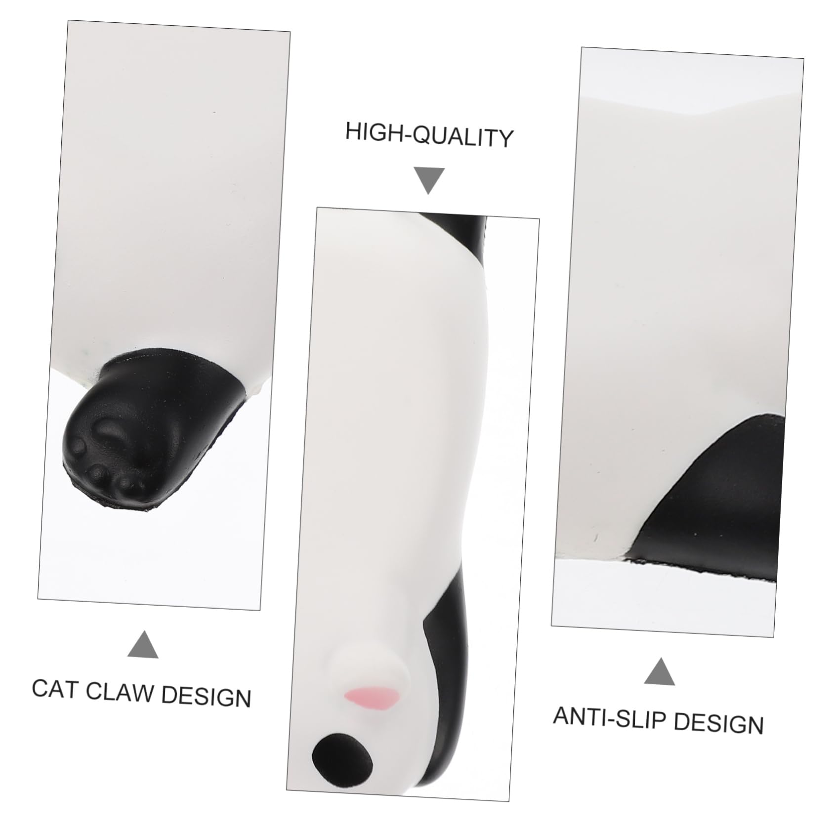 NUOBESTY 3pezzi Cuscino Poggiapolsi Per Mouse Forma Di Panda Supporto Ergonomico Pu Tappetino Da Gaming Leggero e Compatto Per Ufficio e Studio