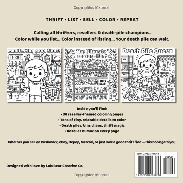 Thrift. List. Sell. Color. Repeat.: The Coloring Book for Thrifters & Resellers image 3