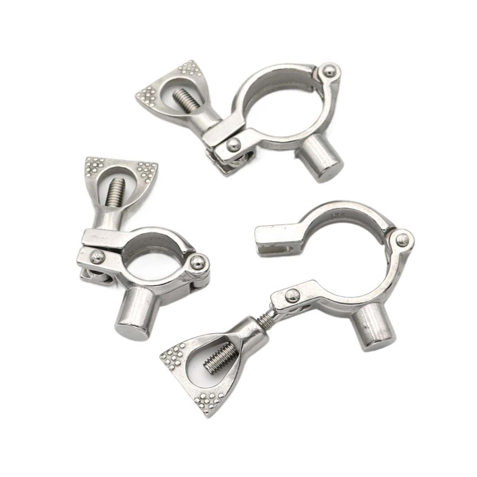 LIUCH 304 Stainless Steel Sanitary Pipe Holder Clamp Type Clips Support Tube Bracket OD19 22 25 27 34 38 48 51 60 63 76 89 102mm(102mm)