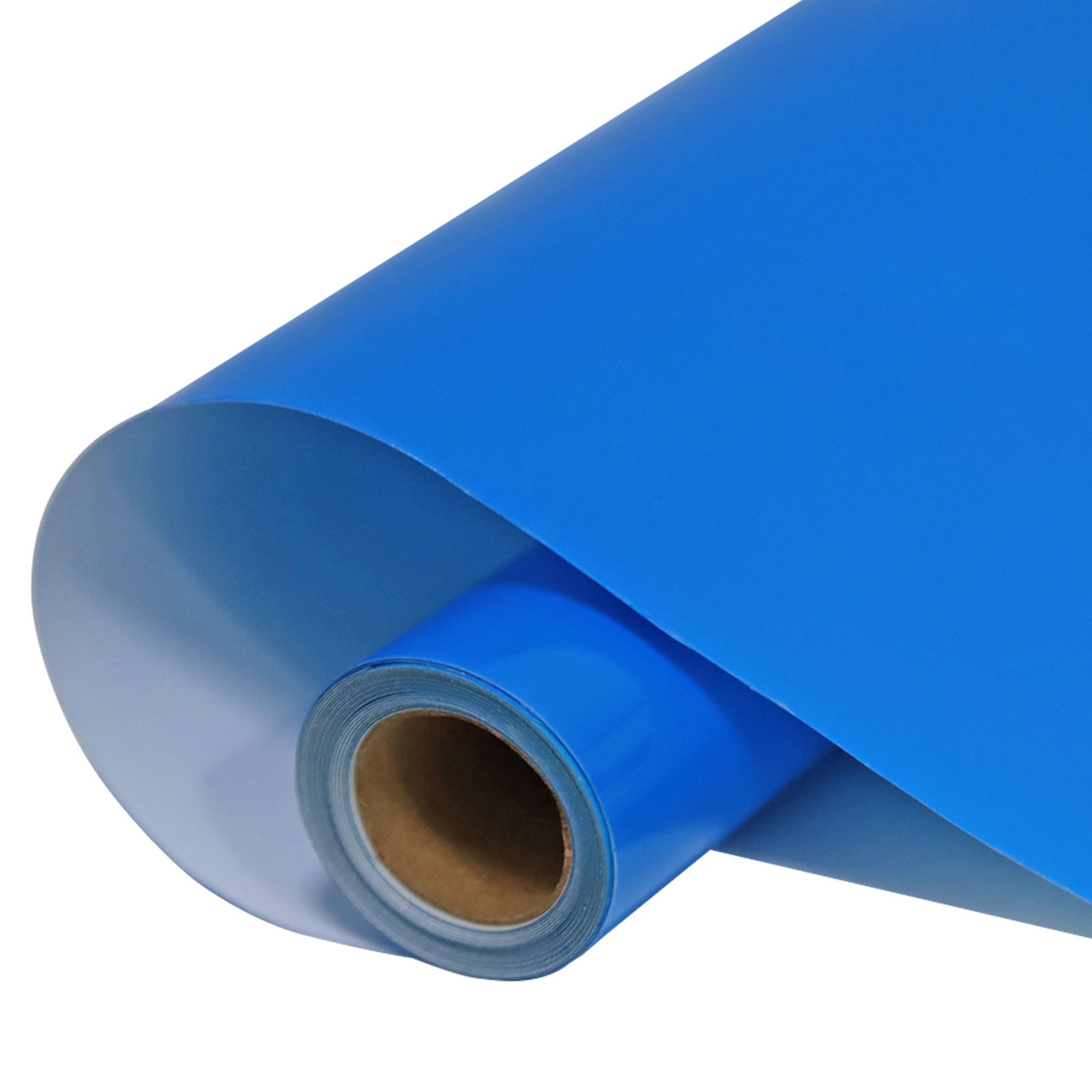 guangyintong Neon Blue HTV Heat Transfer Vinyl Rolls, 12" x 10ft
