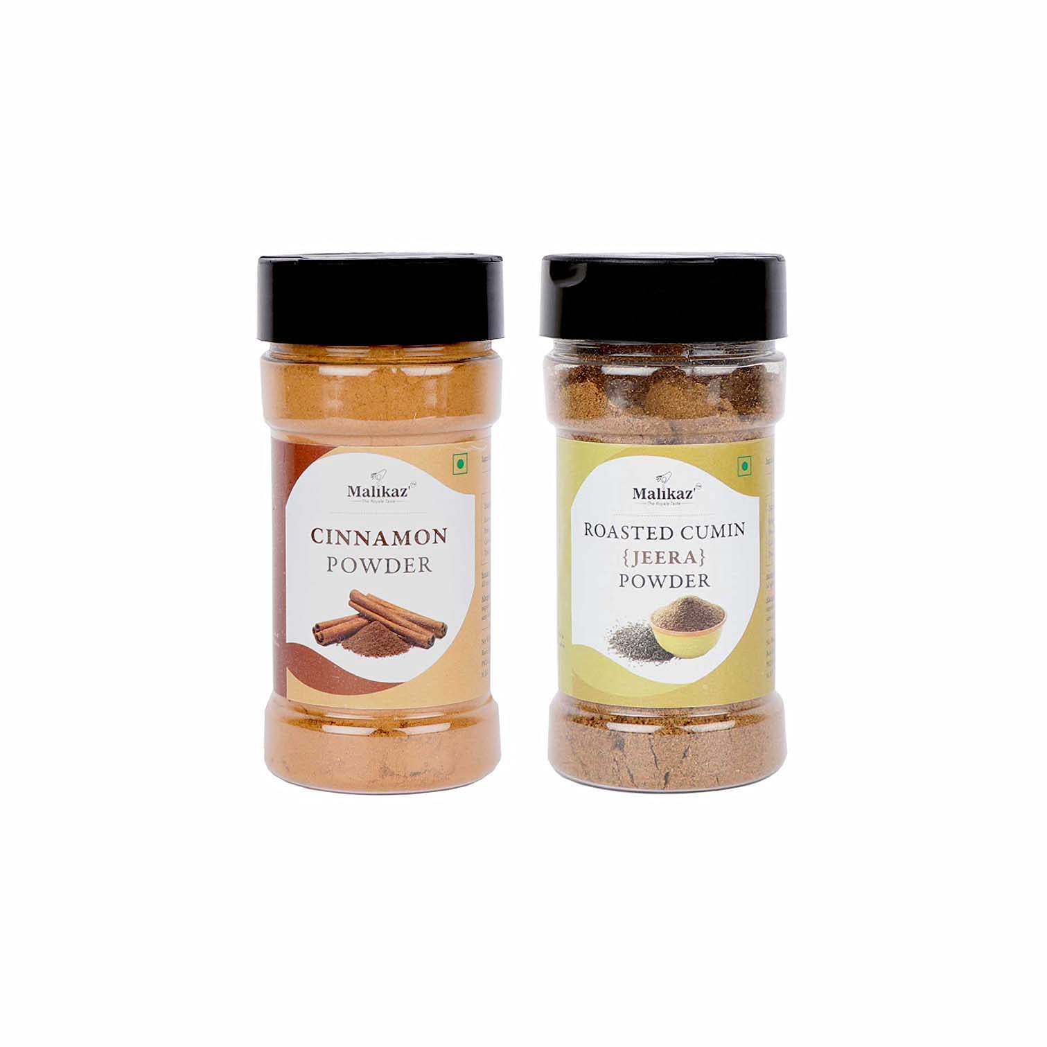 MalikazThe Royale Taste Cumin Cinnamon Spice Mix Combo (Cinnamon Powder, 100g | Cumin Powder, 90g) Jar, 190 g