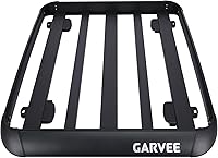 Garvee 63x40 Aluminum Roof Rack Cargo Basket - 150LBS Capacity, Anti-Rust Lightweight Universal Rooftop Carrier for SUV Truck Car w/ Wind Fairing