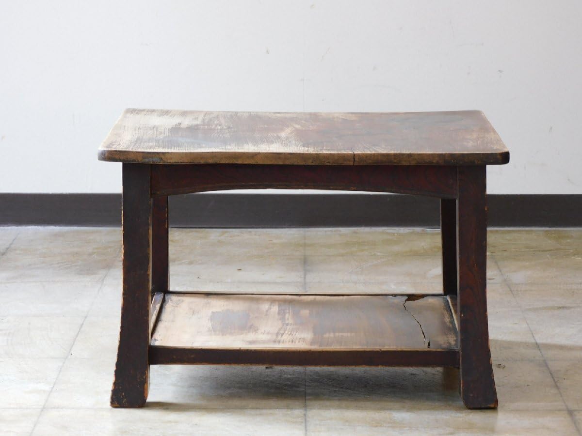 栗材 サイドテーブル花台 机 展示台 古家具 古道具 古民具 骨董 古