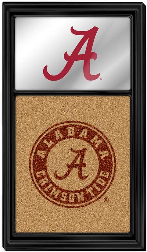 The Fan Brand NCAA Alabama Crimson Tide - Script A Dual Logo - Sports Team Bar Sign Décor: Home, Dorm, Garage, Office, Fan Cave