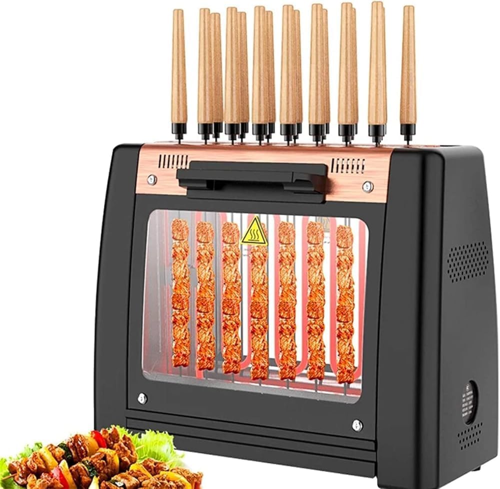 Electric Barbecue Grill, Smokeless 360 ° Automatic Rotating Lamb