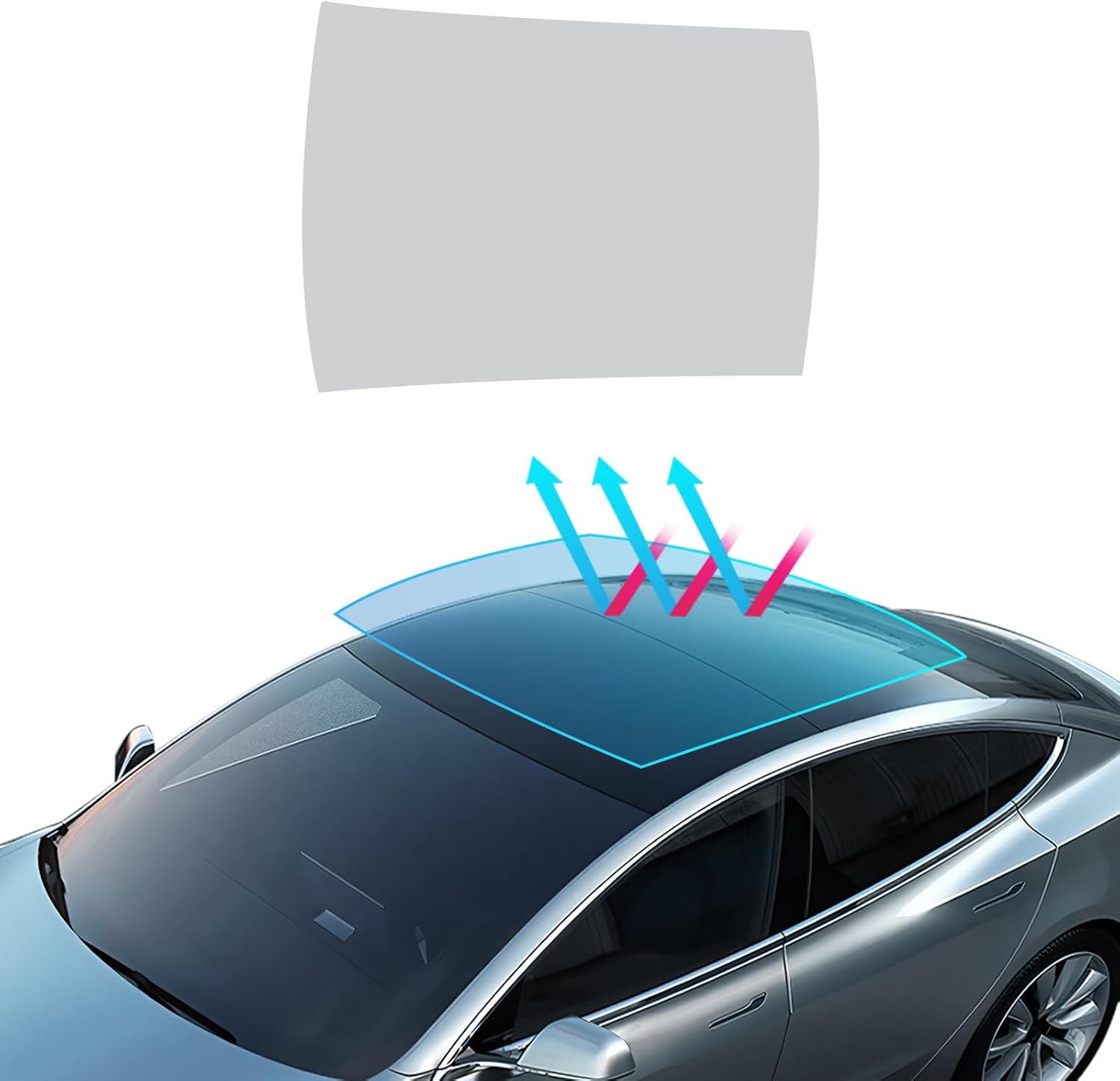 for Tesla Model Y 2019-2024 Ice Armor Sunroof Protective Film 8.5mil TPU PPF Heat Insulation and Cooling UV Protection Sunroof Protection Accessories