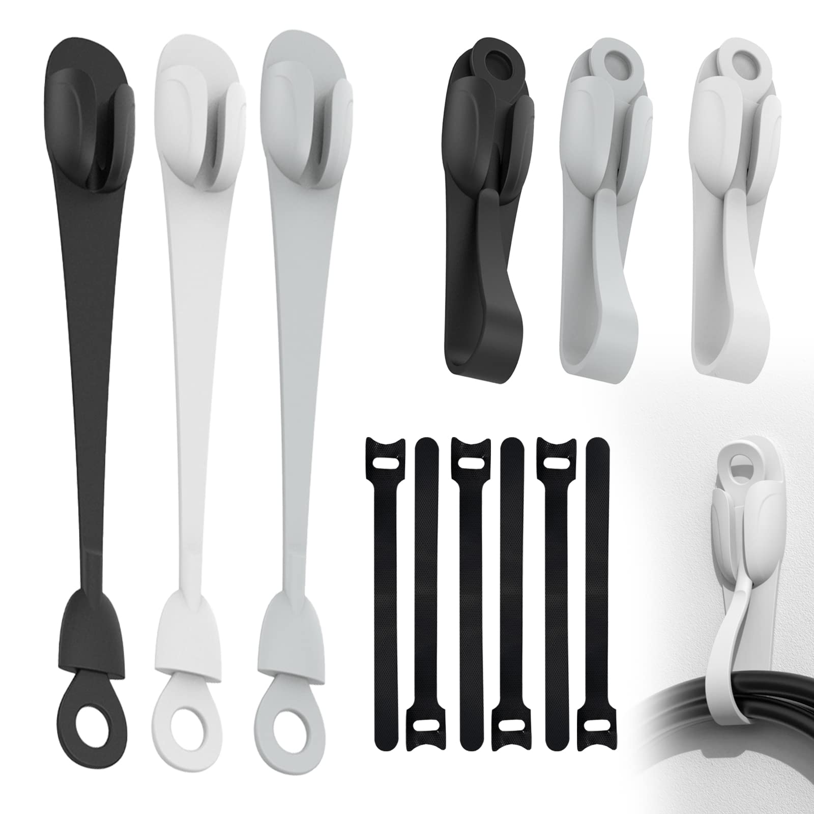 Amazon | roseddy ケーブルクリップ コード まとめる 6個入り コード