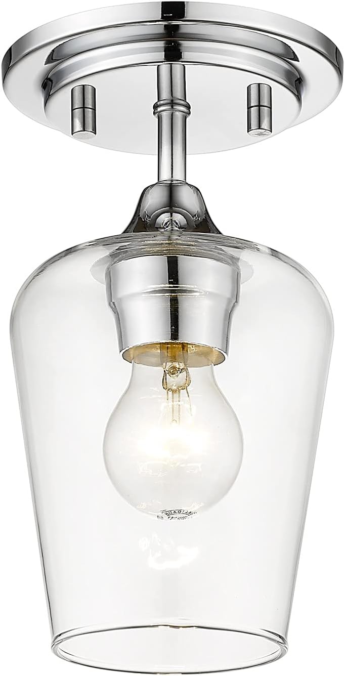 Z-Lite 1 Light Flush Mount 473F1-OBR, Olde Brass