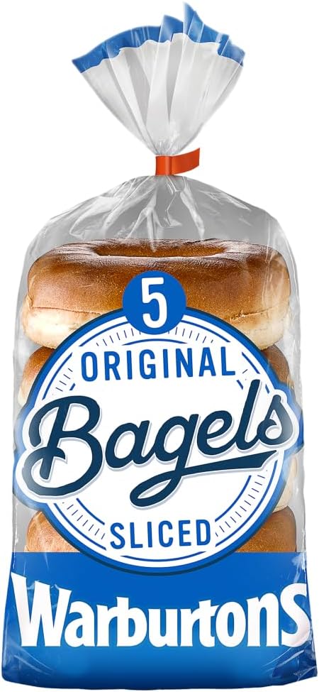 Warburtons 5 Plain Bagels, 200g