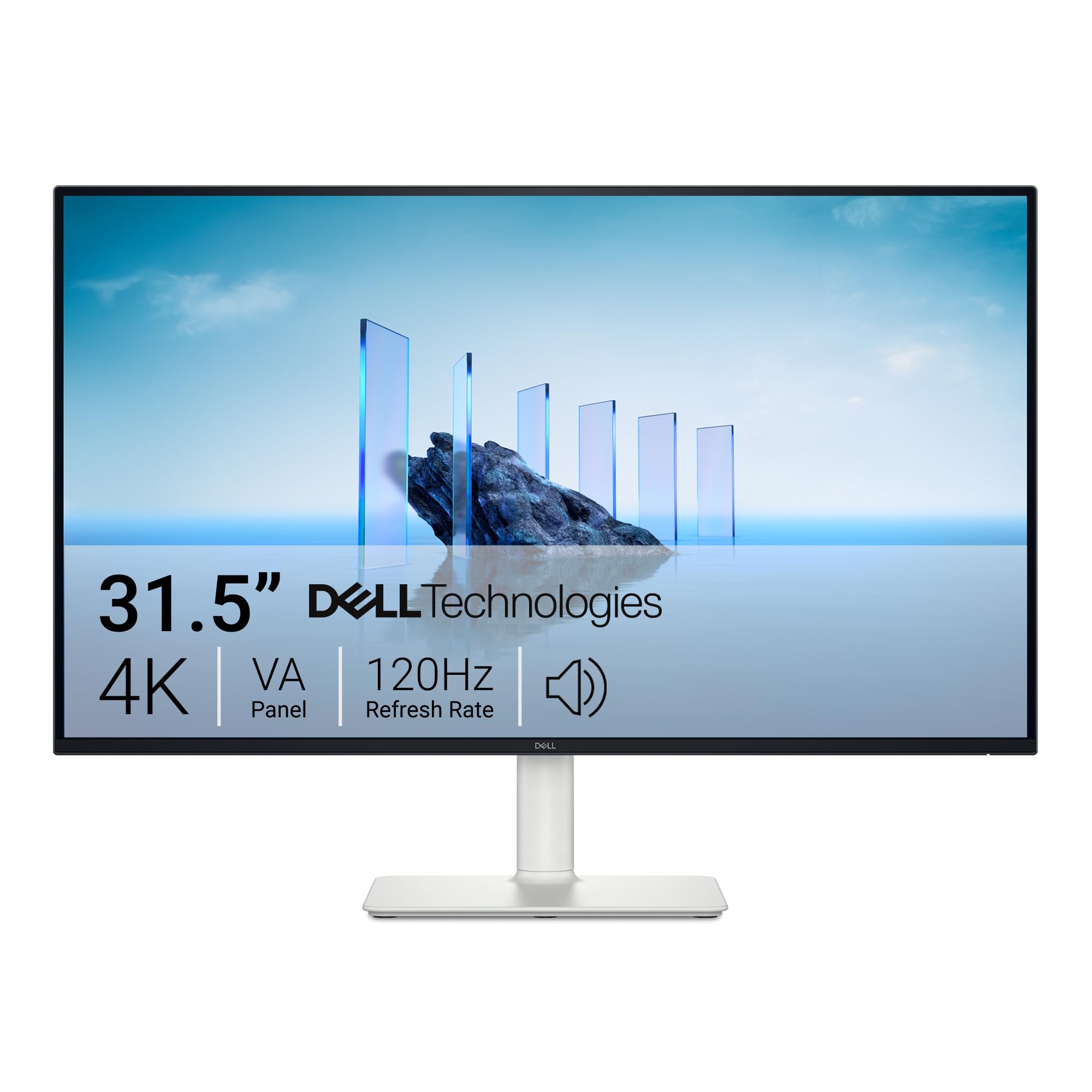 Dell 32 Plus Monitor - S3225QS, 4K UHD (3840x2160), 120Hz, VA, 4ms, AMD FreeSync Premium, 95% DCI-P3, HDR10, Regolabile in Altezza, Altoparlanti integrati, DisplayPort, 2 HDMI, 3 Anni di Garanzia
