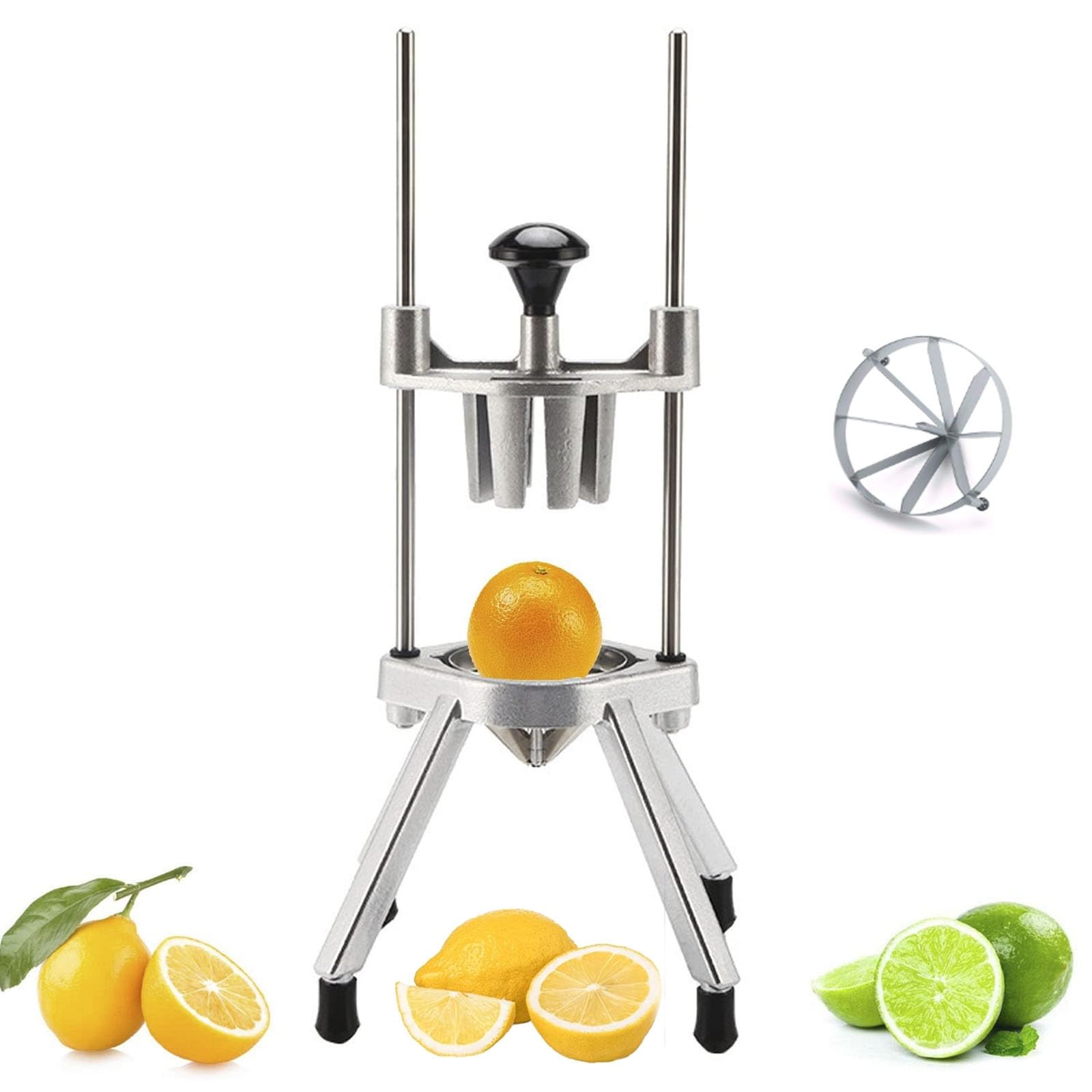 Kommerzieller Easy Wedger Edelstahlklinge Obst Limettenschneider – 8 Abschnitte Zitronenschneider für Bar und Restaurant