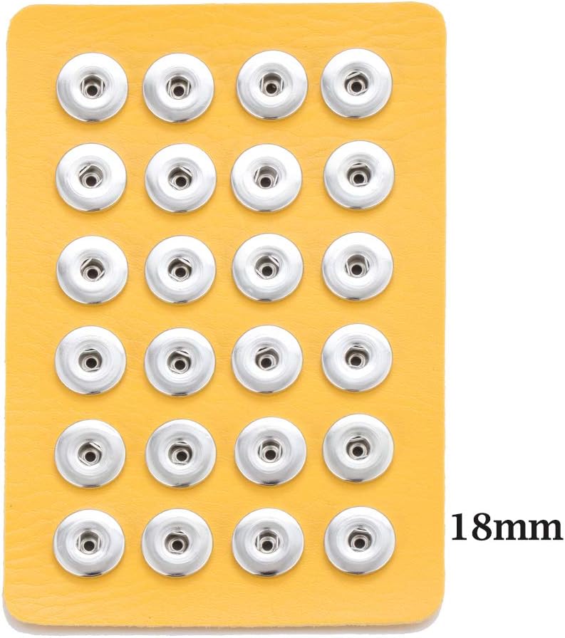 5pcs 18mm Snap Jewelry Buttons Sheets Mats Display Stand Board Snap Chunk Hold up to 24 Charms (yan5-2)