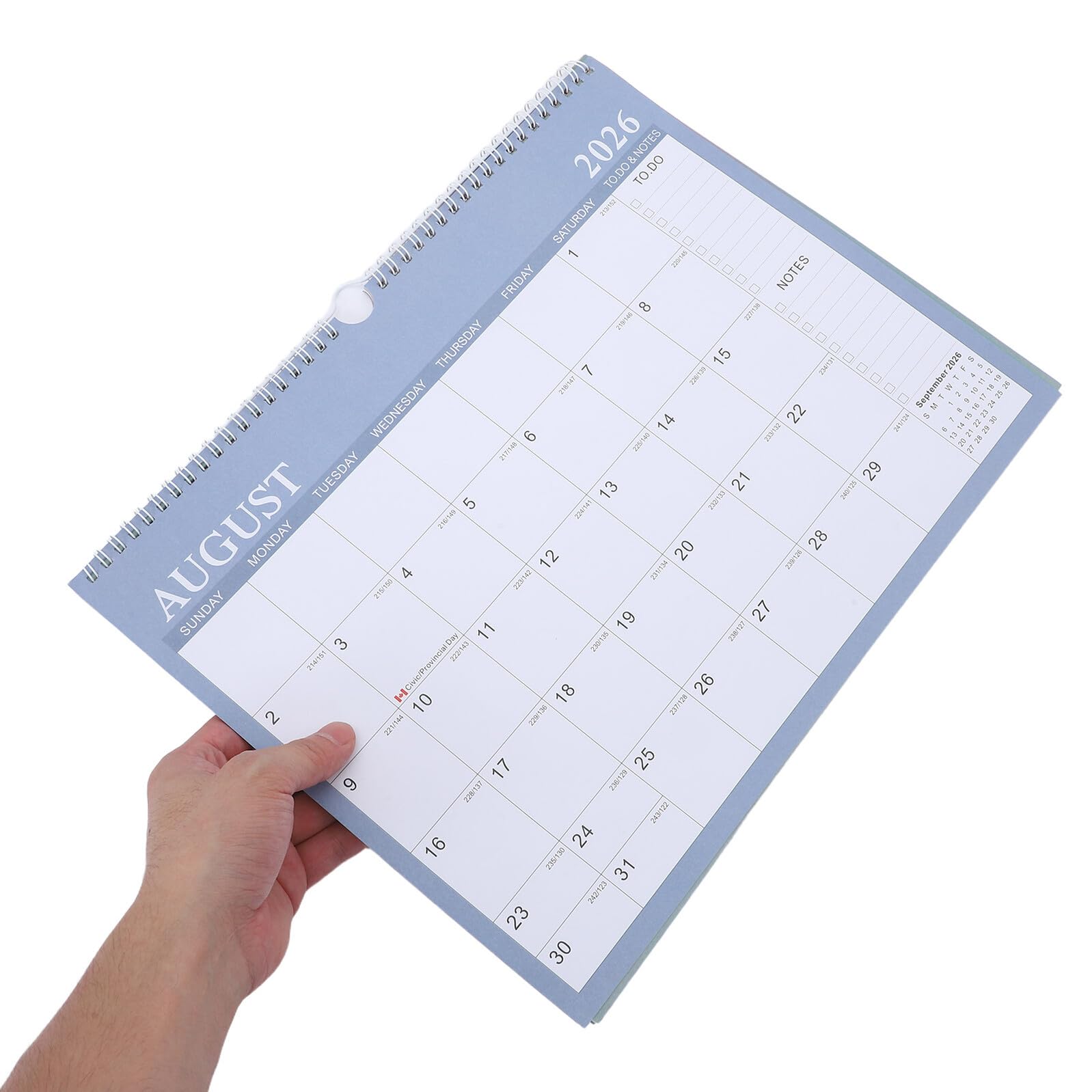 ABOOFAN Großer Wandkalender Monate Monatsplaner Stabiles Hartpapier Modernes Querformat mit Multi-länder-feiertagen für Büro Schule und Zuhause