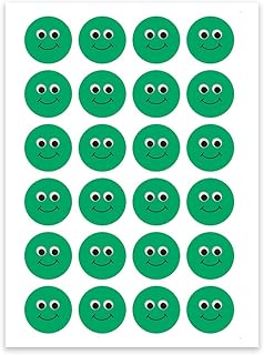 Hygloss Products Good Behavior Stickers - Incentive Sticker for Students & Kids - Fun Traffic Light Colors - Green - 1” Sticker - 3 Sheets - 72 Stickers Per Pack