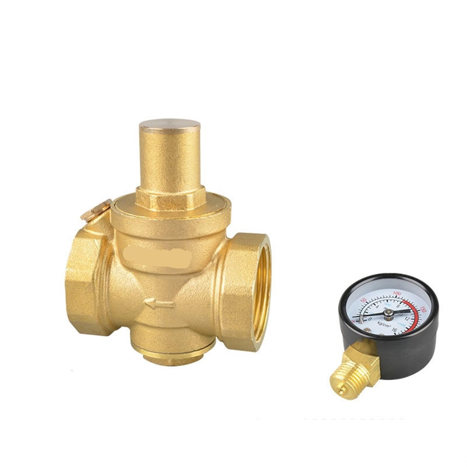 Válvula reductora de presión, Válvula reductora de presión ajustable latón DN32, rosca hembra 1-1/4", con o sin manómetro(Valve without Gauge)
