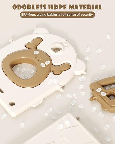 Miniatura 7 de XJD Tobogán para niños pequeños, juego de tobogán 13 en 1 para niños, nueva actualización con set de golf, aro de baloncesto, pizarra para juego