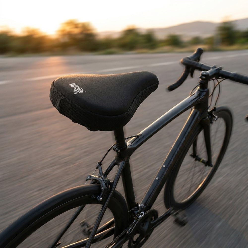 On Bike Coprisella Universale per Bicicletta con Imbottitura in Gel – Comfort Ergonomico, Impermeabile e Antiscivolo – Adatto a Tutti i Modelli di Sella Bici