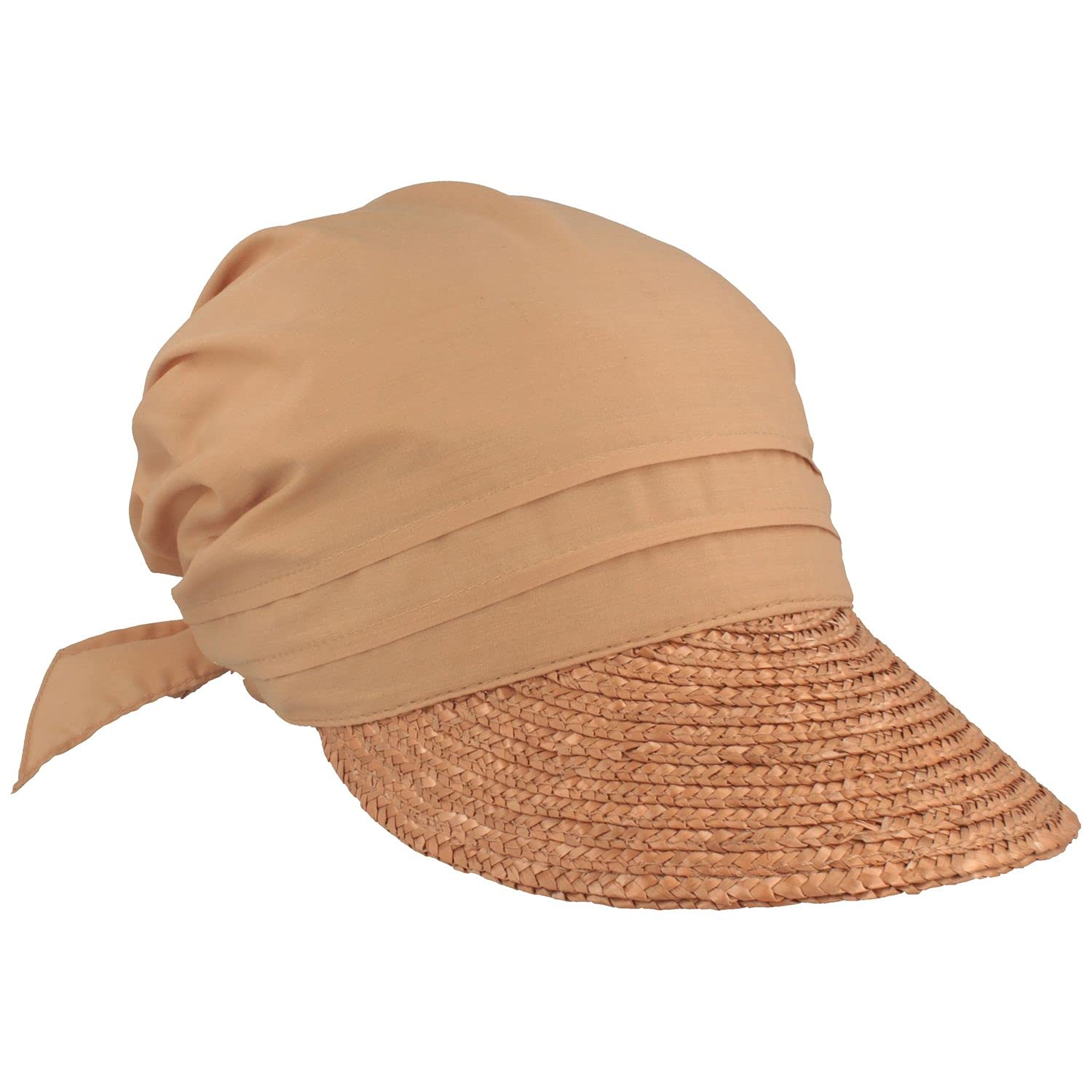 Seeberger Unisex Beige Ansali Straw Visor Cap By