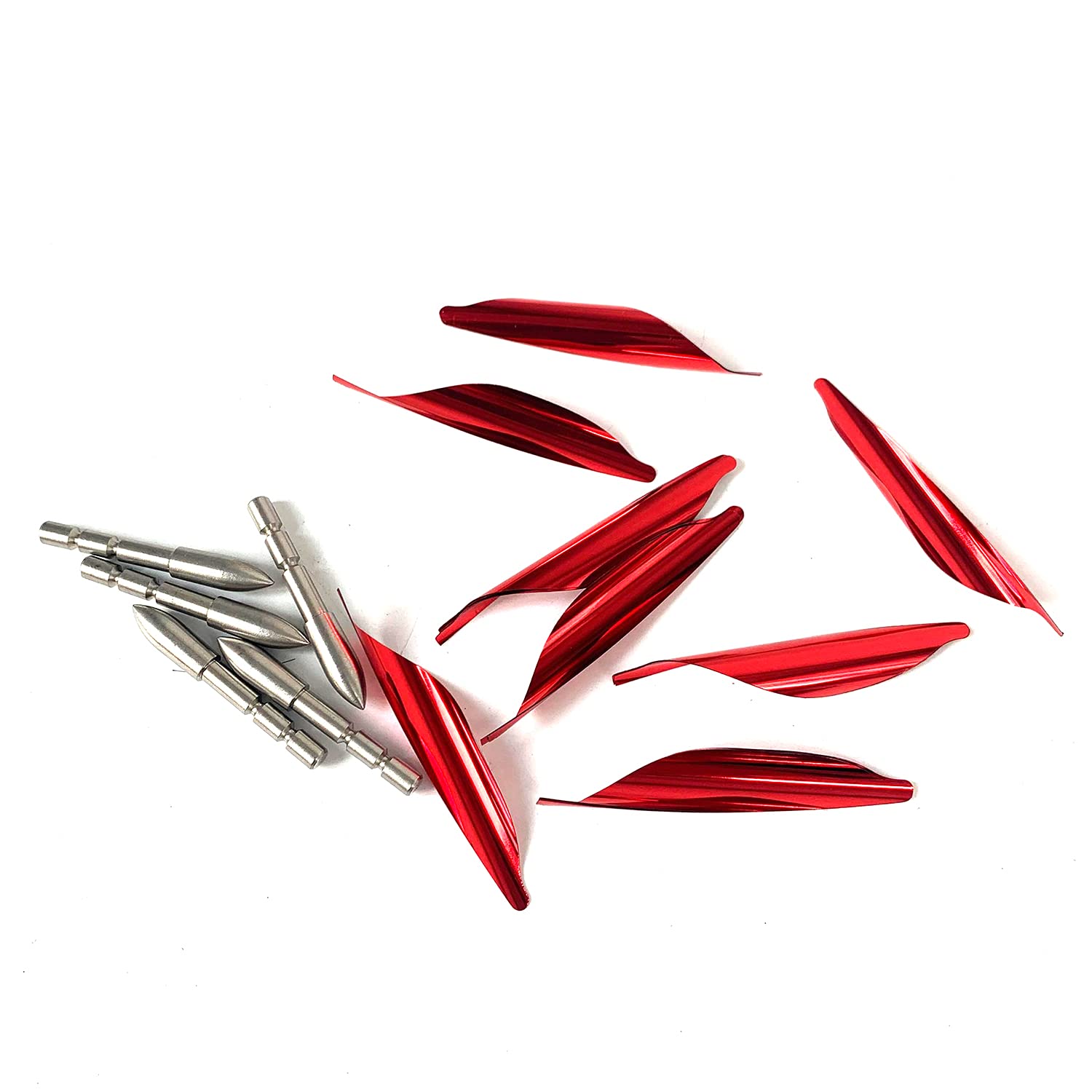 ACCMOS Rossa Spirale Piuma Puro Carbonio Frecce Spine 400-1000 Freccia da Caccia Tiro con L'Arco Freccia Pratica, per Giovani Adulti Arco Compound Arco Ricurvo Tiro Targeting Freccia12 pz
