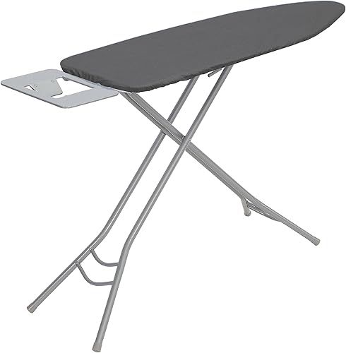 STO STO Tabla de planchar de tamaño matrimonial de 45 x 14 pulgadas con soporte para hierro, 7 opciones de altura de 29 a 36 pulgadas, tabla de