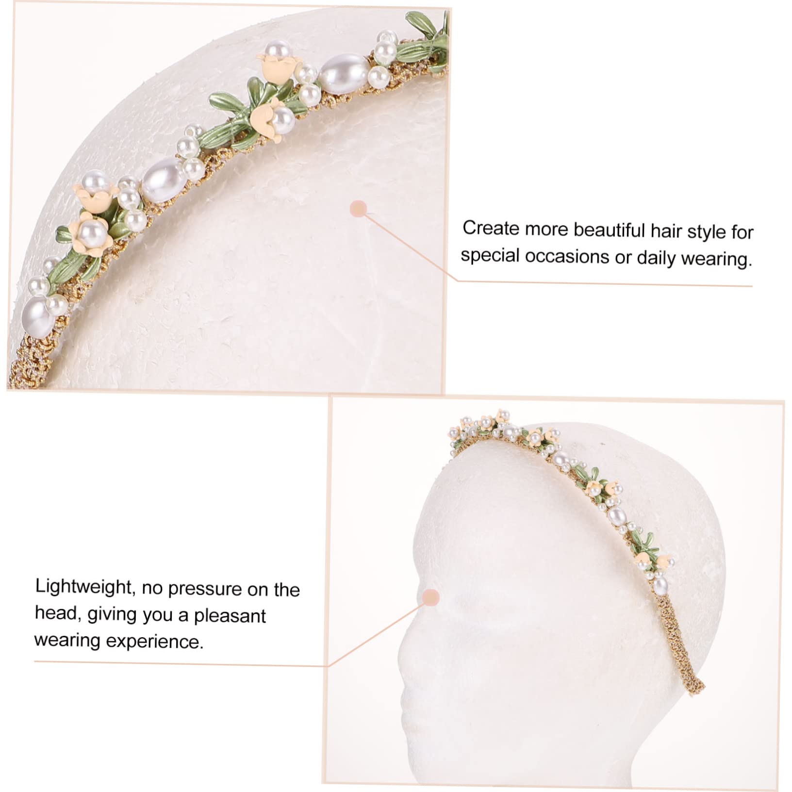 DOITOOL 5pezzi Cerchietto Floreale Fiori Di Campanula Accessorio Sposa Elegante Per Matrimonio Compleanno e Occasioni Speciali