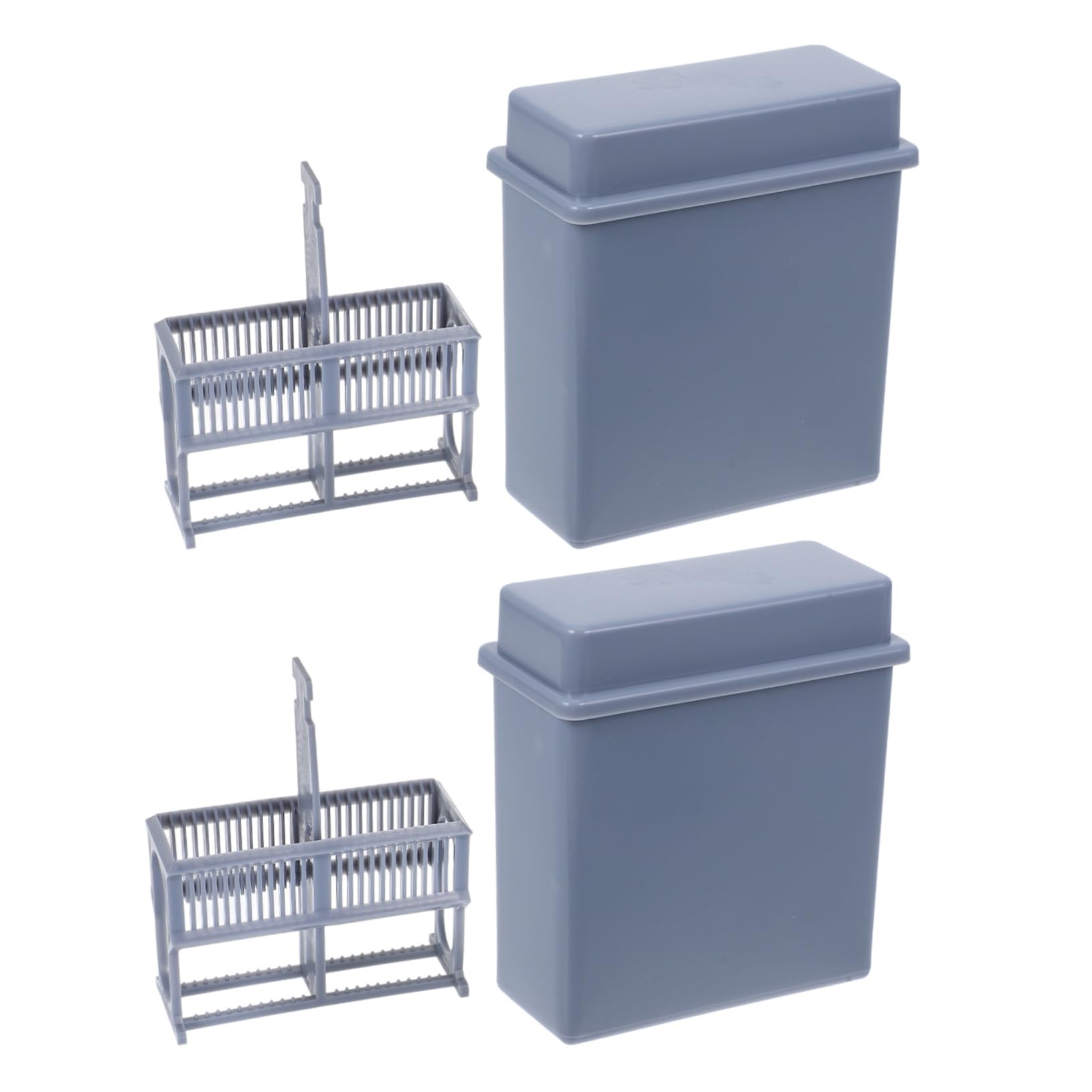 NAMOARLY Microscope Slide Holder Staining Rack Set 24 Plastic Slides for Lab Boys and Girls Friendly