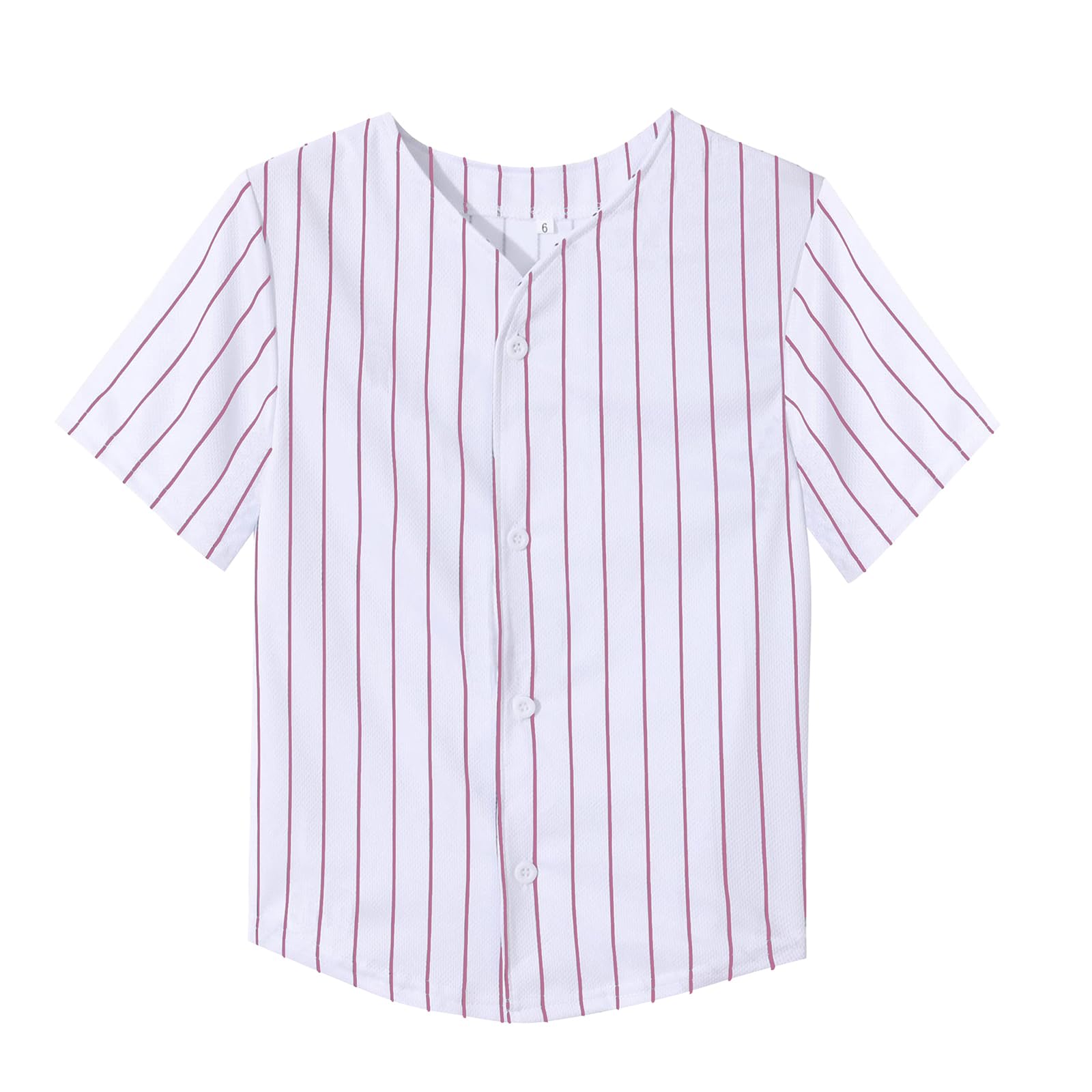 Yuji Itadori Kids Baseball Jersey Button Boys Short Sleeve T-Shirts Hip Hop Fashion Casual Sports Solid Color Shirt