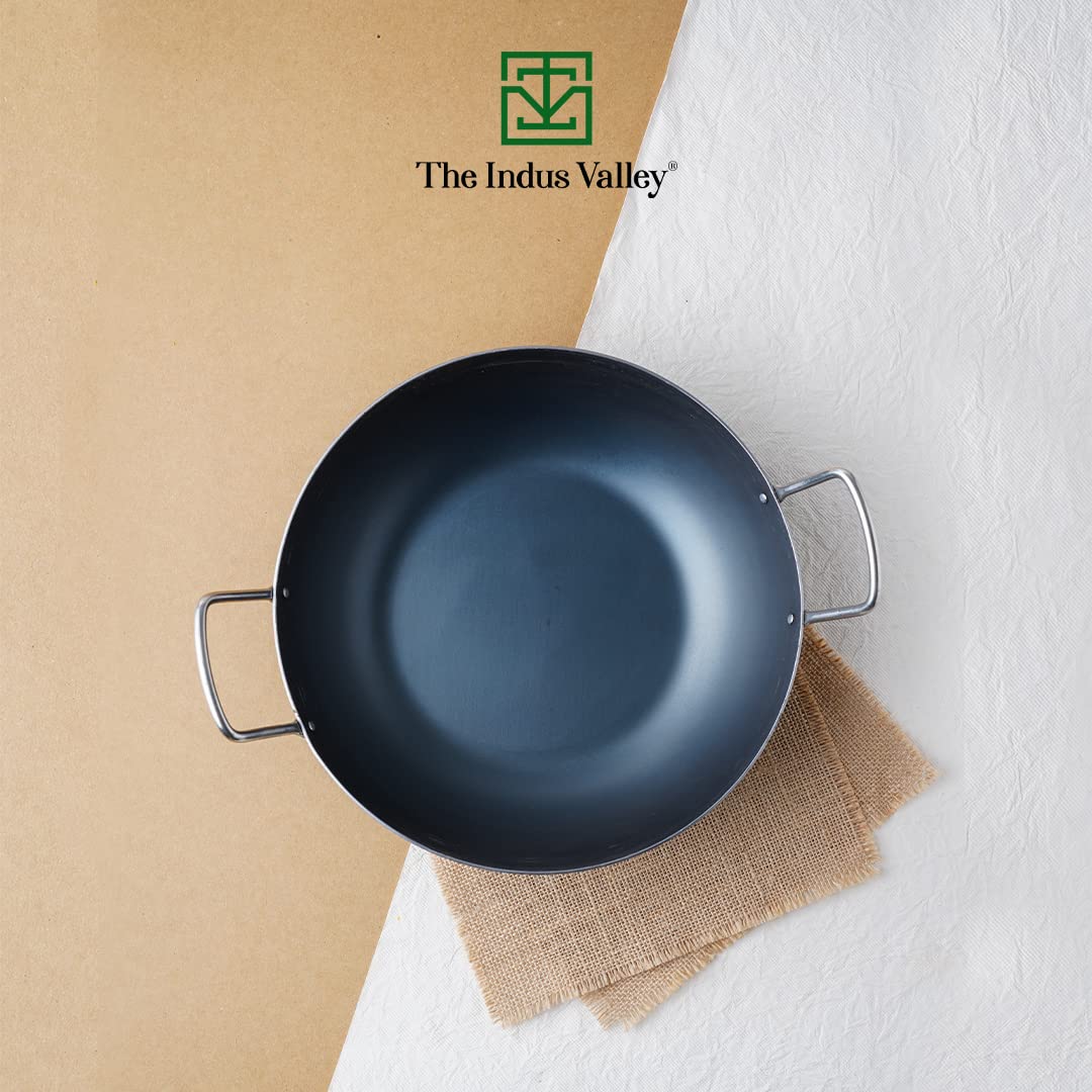 Buy The Indus Valley Natural Cookware Pre Seasoned Iron Kadai/ Kadhai