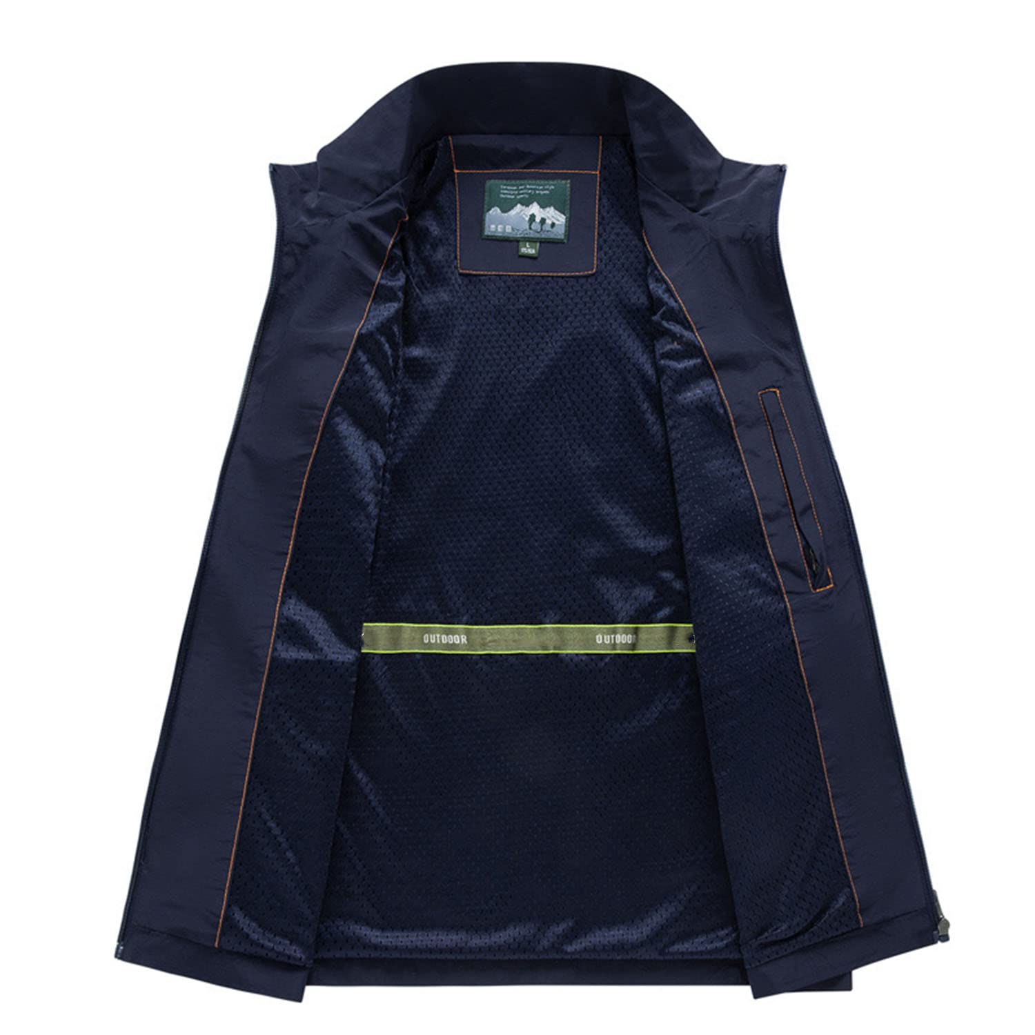 Chaleco Hombre Casual Sección Fina Secado Rápido Chaleco Sin Mangas Multibolsillos Práctico Chaleco Primavera Y Otoño Chaqueta Transpirable