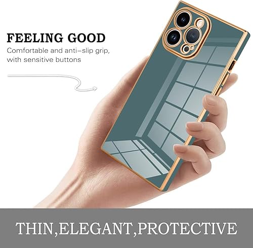 Miniatura 4 de KANGHAR Funda cuadrada compatible con iPhone 15 Pro Max de lujo con bonito diseño cuadrado, cuerpo completo, antiarañazos, a prueba de golpes, funda