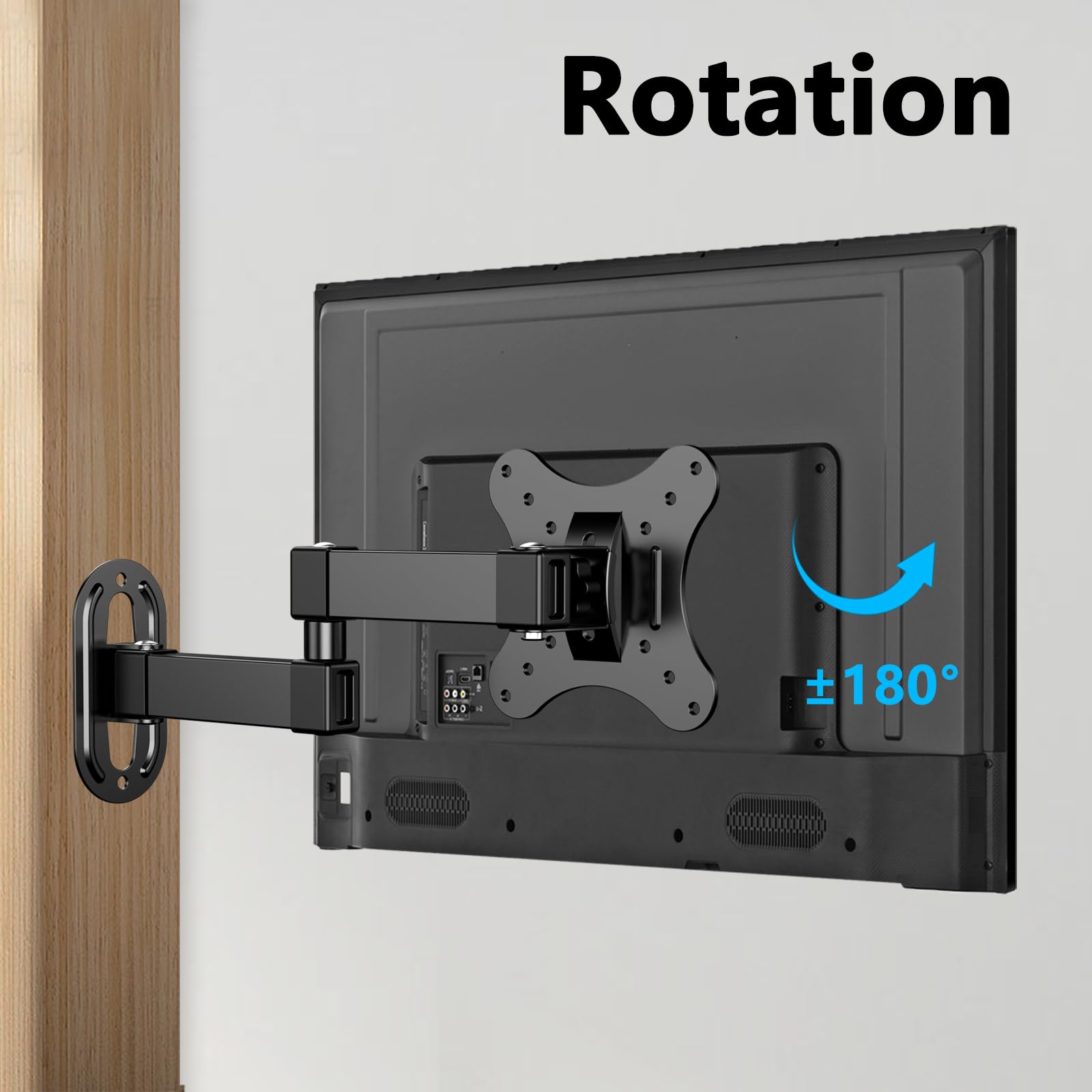 Support TV Mural 14 à 27 Pouces Ecran PC,Orientable et Inclinable,VESA 75x75mm / 100x100mm jusqu'à 10 kg,Universel 17 19 21 24 Pouces Support Mural TV,Support de Moniteur